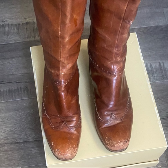 Vintage Brown Ferragamo Boots Sz 7 - Picture 8 of 15